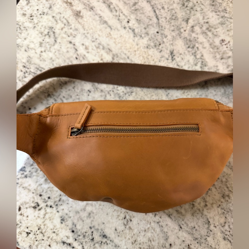 Kelly Moore Cognac Leather Crossbody Belt Bag - Picture 4 of 4